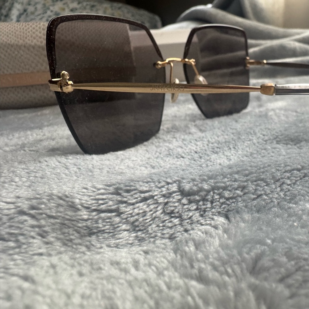 Jimmy Choo Black and Gold Sunglasses